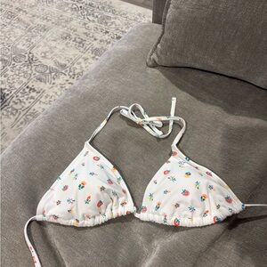 Floral Triangle Bikini Top